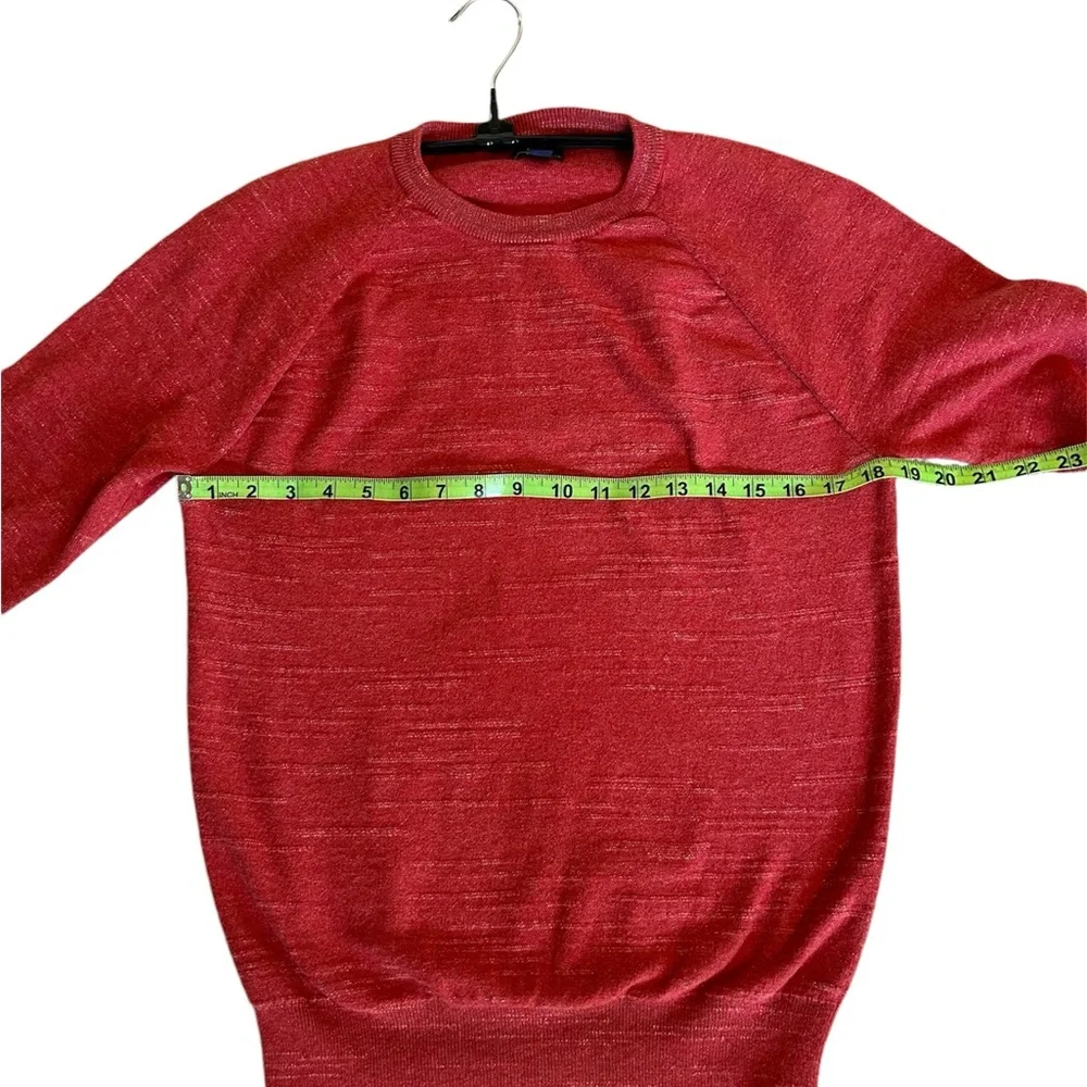 J CREW Red Men’s Raglan Budded Crew Neck Sweater Size Small